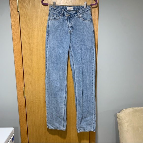 PacSun Blue 90's Boyfriend Jeans With Crossover Waist - Size 25 - Picture 1 of 6